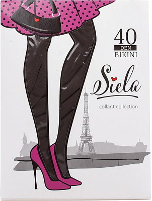 Колготки SIELA BIKINI 40 den glasе р. 3 чорно-коричневий