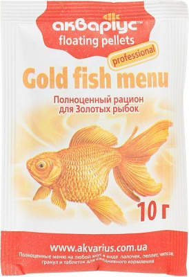 Корм Акваріус Gold Fish menu 10 г