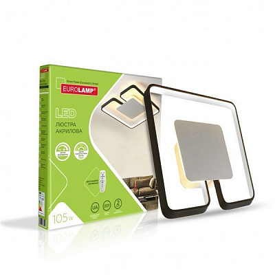 Люстра світлодіодна Eurolamp A2 з пультом ДК 105 Вт коричневий LED-LS-105-A2