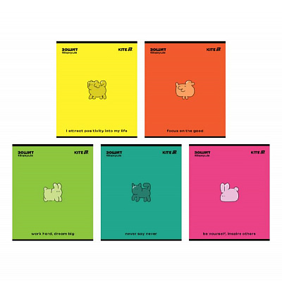 Тетрадь школьная 48 лист. клетка One color KITE