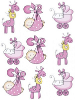 Набор декоративных элементов Детский розовый 216930207 9 шт. Knorr Prandell
