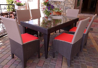 Комплект меблів Rattwood Віконт Максі 3773 коричнево-бежевий