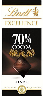 Шоколад LINDT шоколад гіркий 100 г (EXCELLENCE 70%)