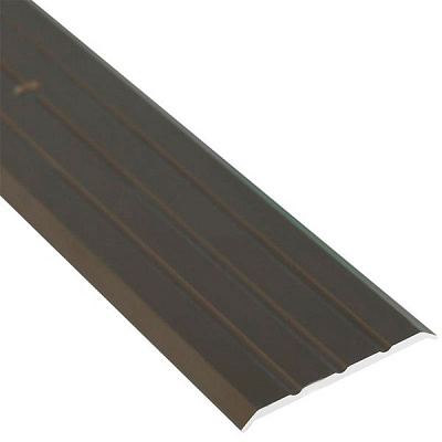 Поріжок алюмінієвий анодований Braz Line рифлений з отворами 40x2700 мм бронза