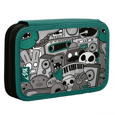 Пенал школьный Monster HP-01 двойной 532885 YES черный