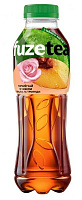 Безалкогольний напій Fuzetea Чай чорний зі смаком персика та троянди 0,5 л 