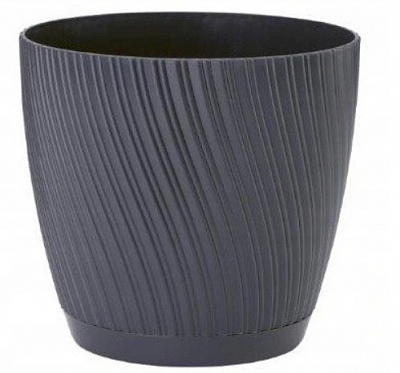 Горшок пластиковый Form Plastic Мика-13 круглый 1,14 л антрацит 