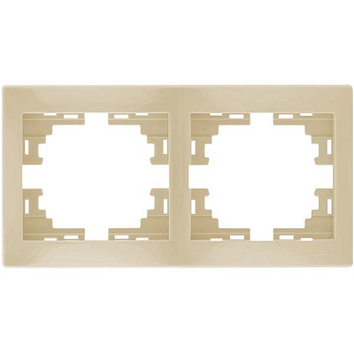 Рамка двухместная Lezard MIRA горизонтальная кремовый 701-0300-147