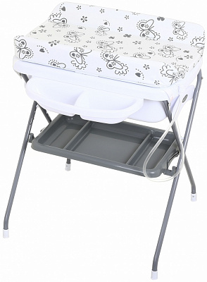 Столик пеленальный Bambinelli с ванночкой 76х76х101 см серый BB023-1