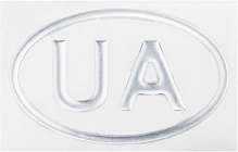 Наклейка Украина UA серебро