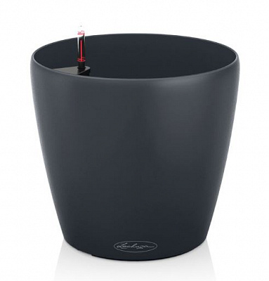 Вазон пластиковый Lechuza CLASSICO Color 18 круглый 2,5л серый (13263) 