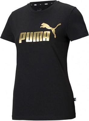 Футболка Puma ESS+ Metallic Logo Tee 58689001 р. S чорний