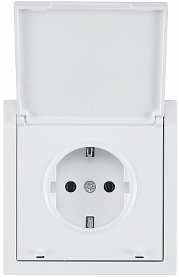 Механізм розетки побутова із заземленням HausMark Juna IP20 білий матовий 7041-0988-123BQC