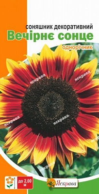 Насіння Яскрава соняшник декоративний Вечірнє сонце 2 г (4823069860776)