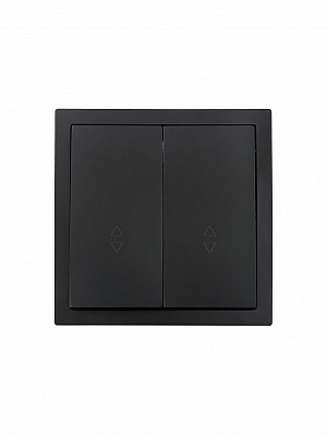 Механизм выключателя проходной двухклавишный HausMark Juna без подсветки черный