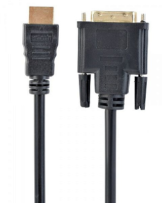 Кабель Cablexpert HDMI – DVI 1,8 м черный (CC-HDMI-DVI-6) HDMI-DVI, V1.3/19-пин, позолоченные коннекторы 