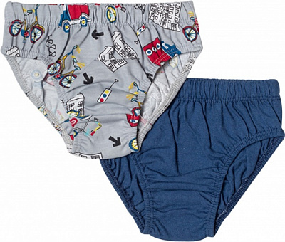 Набор трусов Мамин Дом Машинки р.80-86 серый 21001 