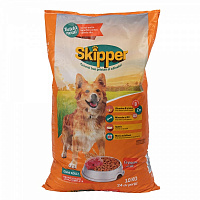 Корм сухой для взрослых собак для всех пород Skipper с говядиной и курицей 10 кг