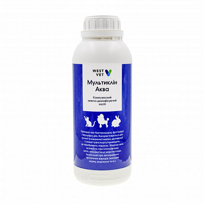 Средство моющее-дезинфицирующее WestVet Мультиклин Аква 1 л