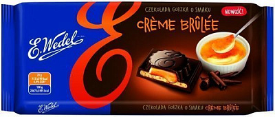 Шоколад E. Wedel темний з начинкою крем-брюле 100 г