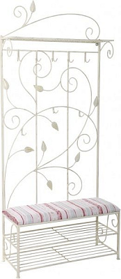 Вешалка для одежды Метал Арт 28059/б пристенная Мимоза белый