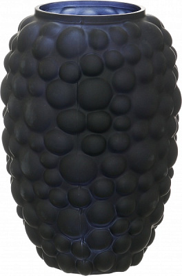 Ваза стеклянная Bubbles 24 см черная 