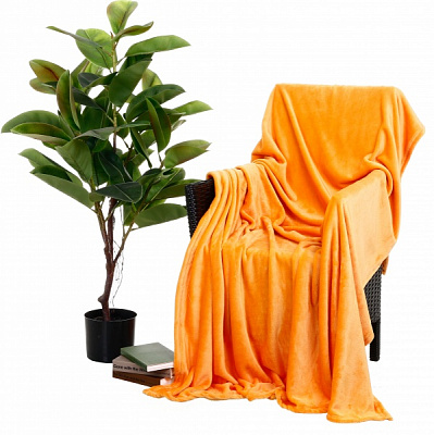 Плед Frannel Solid 220x200 см помаранчевий La Nuit