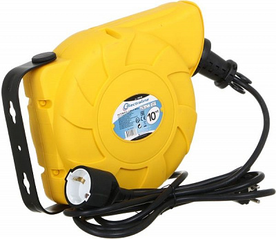 Удлинитель на катушке Electraline с заземлением 1 гн. черный 10 м 100236 