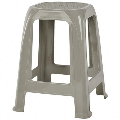 Табурет пластиковий Алеана Піф 46x36,5x36,5 см какао