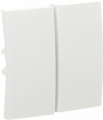 Клавиша выключателя двухклавишный Simon 54 без подсветки 10 А 250В белый DKW5/11