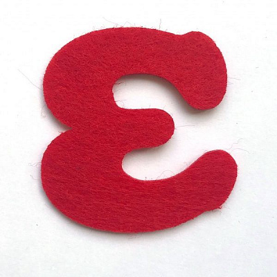 Буква З 2 мм, 7,5 см червоний