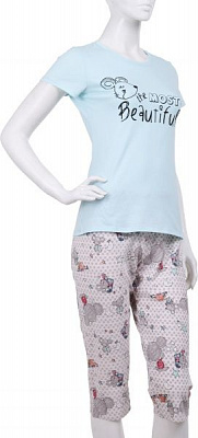 Пижама женская Roksana Mouse 782/12008 р. S голубой с бежевым 