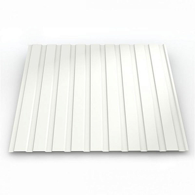 Профнастил глянцевый PSM ПР-8А 0,45x1207x2000 мм RAL 9003 белый
