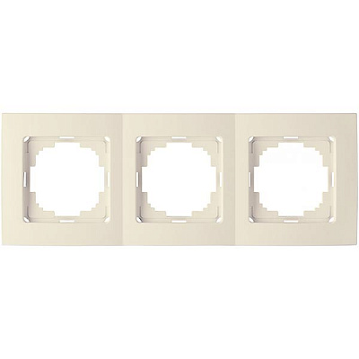 Рамка трехместная Nilson Touran горизонтальная кремовый 24121093