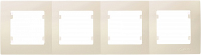 Рамка чотиримісна Makel Lilium Natural Kare горизонтальна кремовий 32010704