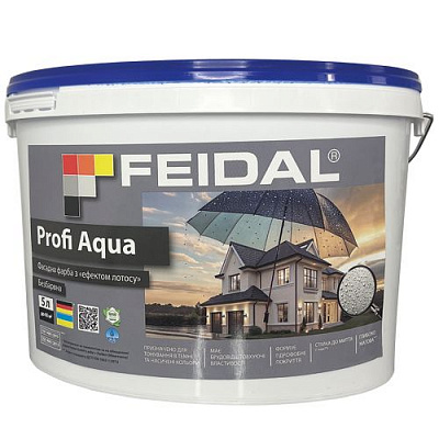 Краска силиконовая Feidal Profi Aqua прозрачная мат база под тонировку 5л