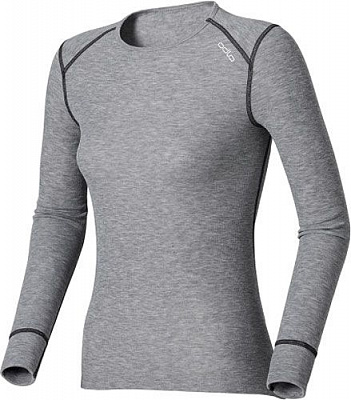 Термофутболка Odlo Crew Neck Warm 152021-15700 L серый меланж