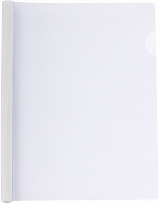 Папка пластиковая А4 з планкою-затиском 10 мм (2-65 аркушів) біла Economix E31205-14