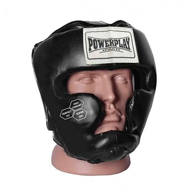 Шлем боксерский PowerPlay тренировочный уни. M черный PP_3043 р. M 