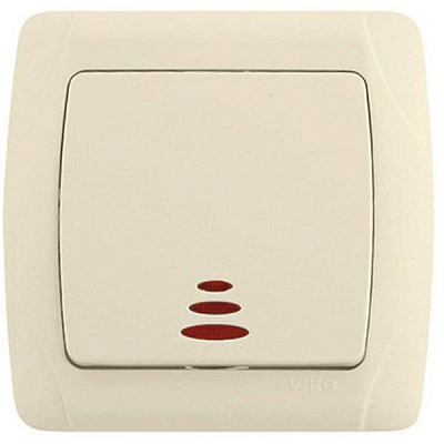 Вимикач одинарний Viko Carmen 25.08.0005 кремовий