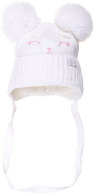 Шапочка дитяча для дівчинки Kraft+ р.36-38 білий 1963