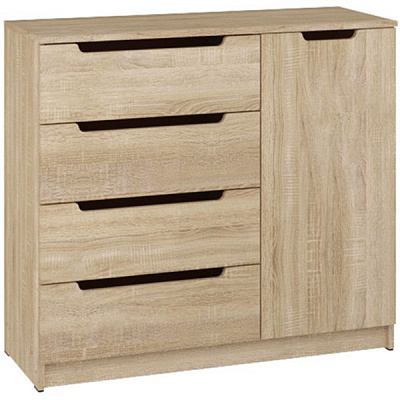 Комод ЭКО-4+1 дуб сонома трюфель 