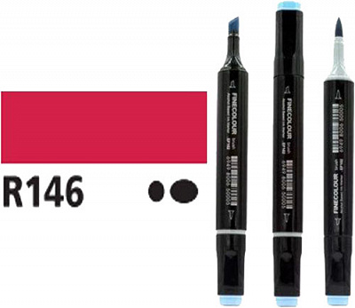 Маркер спиртовий FINECOLOUR EF102-146 глибокий червоний колір