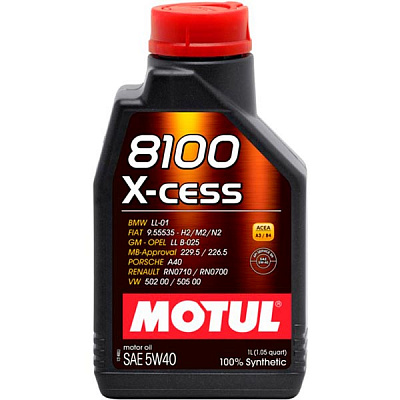 Моторное масло Motul 8100 X-cess SAE 5W-40 1 л