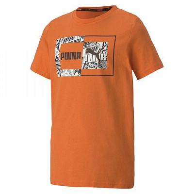 Футболка Puma Alpha Graphic Tee 58126828 140 помаранчевий