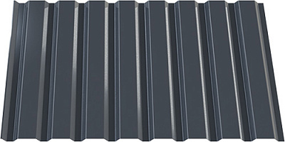 Профнастил матовый INDUSTRY ПС 20х1145х2000 мм RAL 7024 серый (0,45 мм)