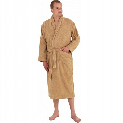 Халат махровый мужской Ideal р. L бежевый