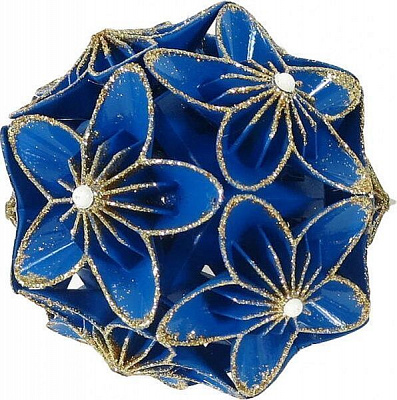 Декорация новогодняя Шар цветочный 8 см EPI-MC18B-191142-3 