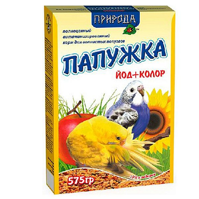 Корм Природа Папужка Йод + колор 575 г 