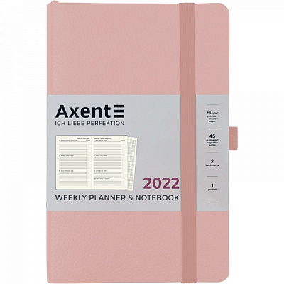 Еженедельник 2022 Partner Soft Skin А5- пудровый Axent
